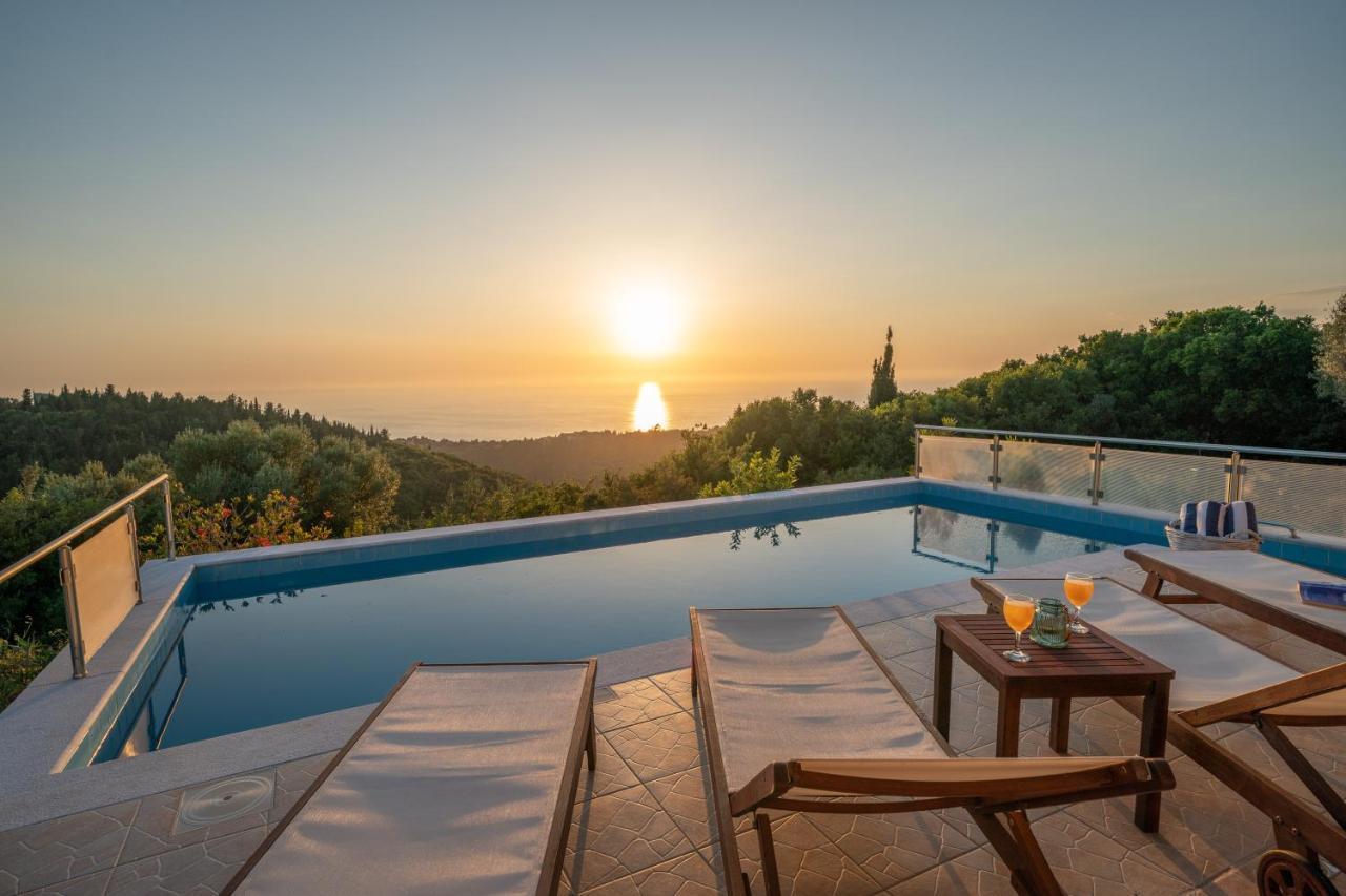 Stone Villa Eriphyle ,Private Witn Sunset View Fiskardo Eksteriør billede