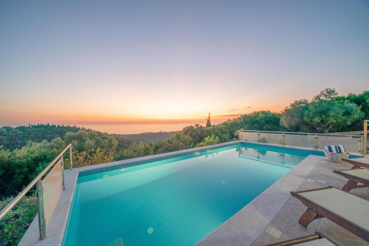 Stone Villa Eriphyle ,Private Witn Sunset View Fiskardo Eksteriør billede