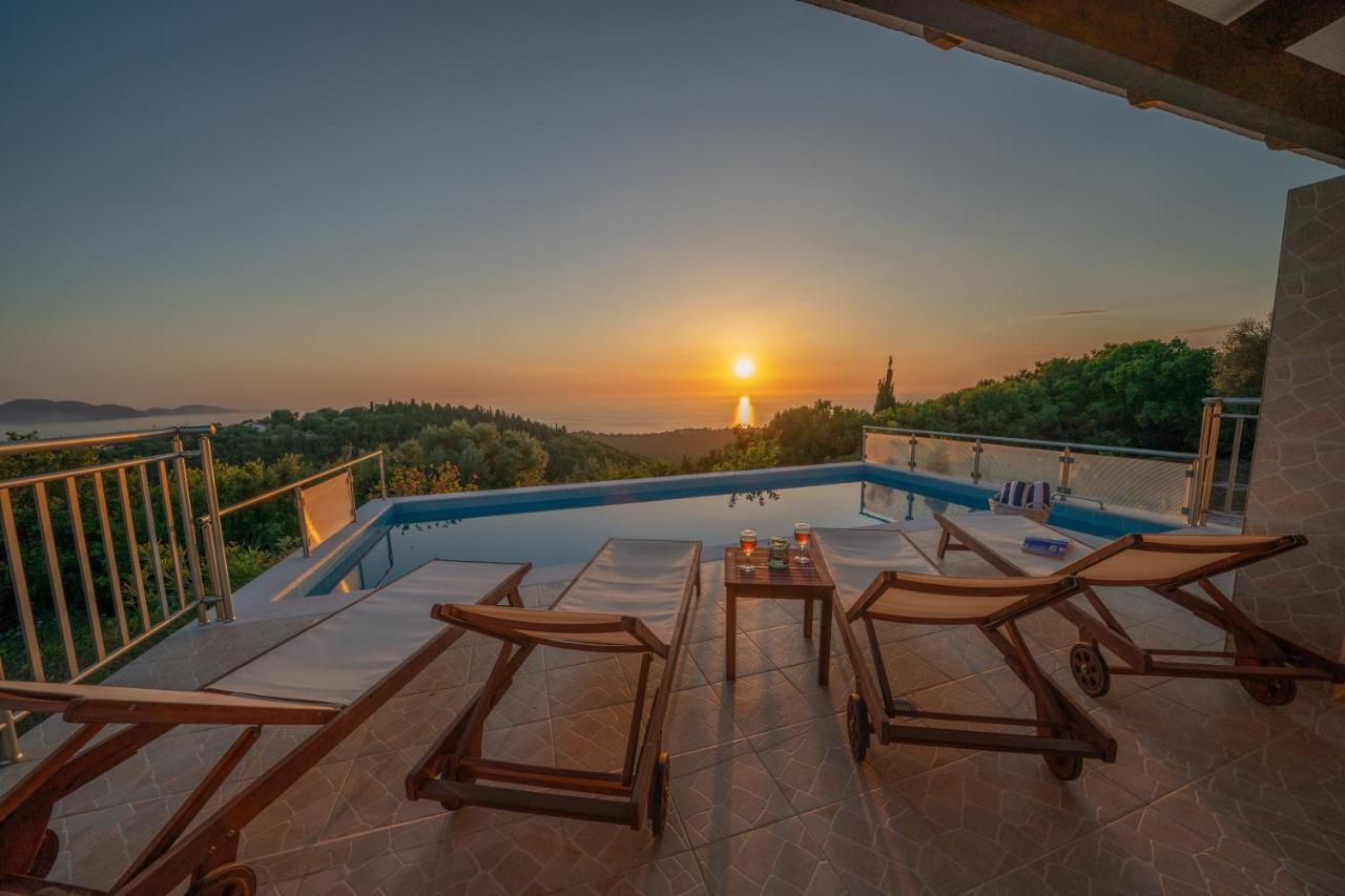 Stone Villa Eriphyle ,Private Witn Sunset View Fiskardo Eksteriør billede