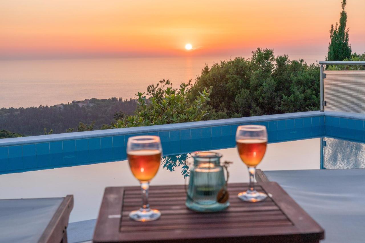 Stone Villa Eriphyle ,Private Witn Sunset View Fiskardo Eksteriør billede